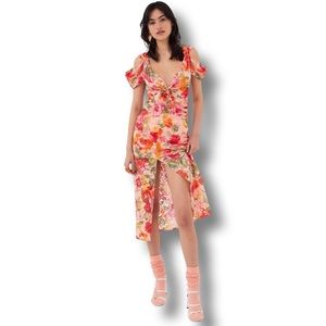 For Love and Lemons Midi Dress, Beth Midi Dress, For Love and Lemons Floral